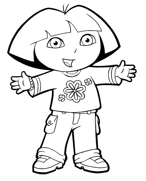 Dora The Explorer Princess Coloring Pages