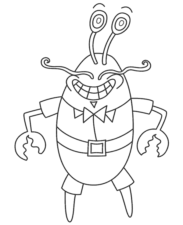 Mr Crab Coloring Pages