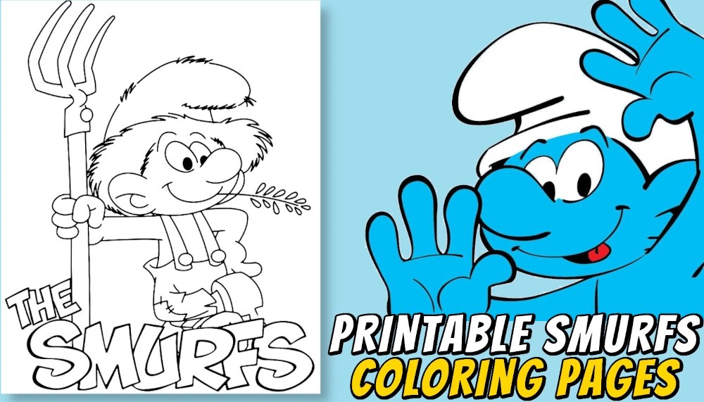 40 new & free Smurfs coloring pages