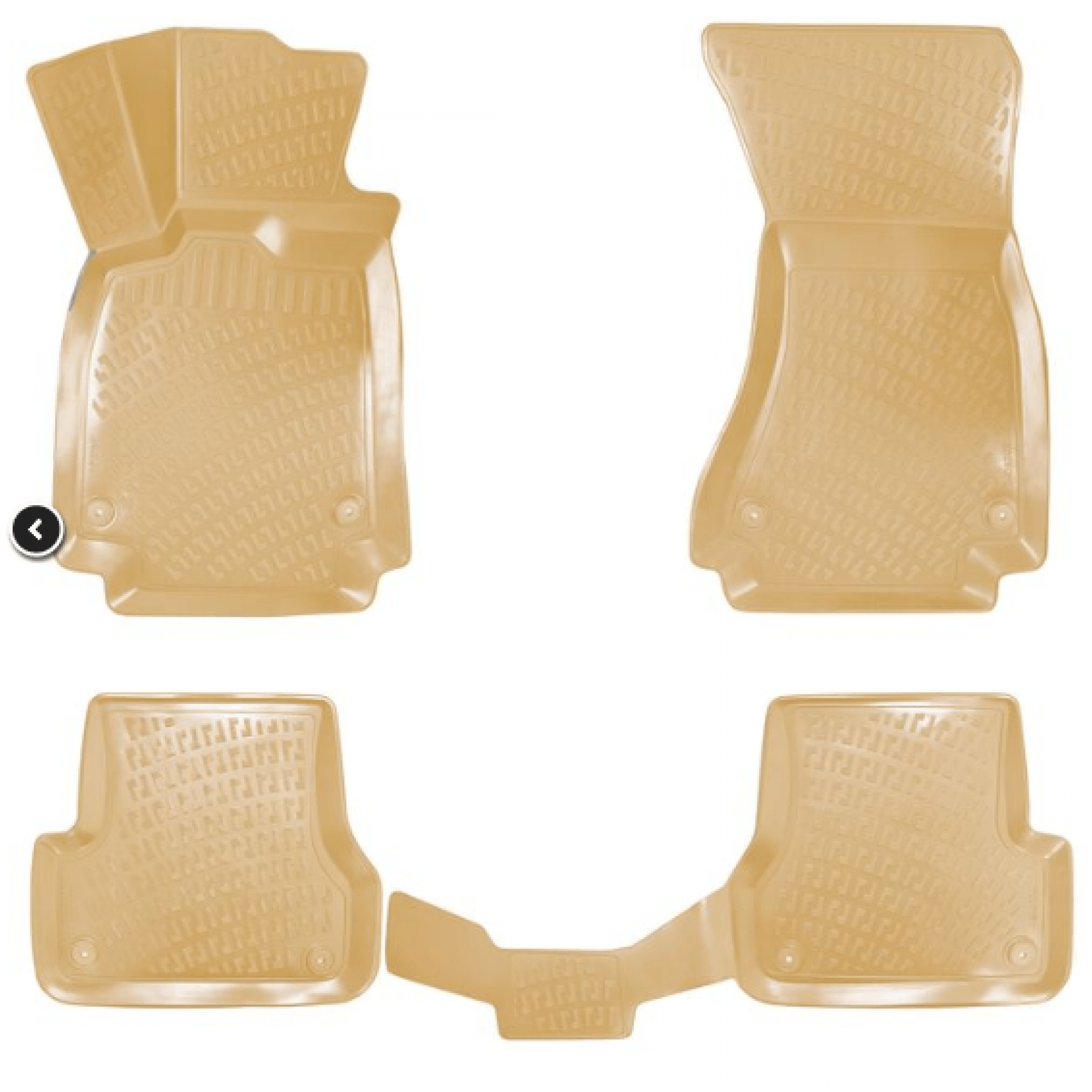 CAR RUBBER FLOOR MATS BEIGE 3D AUDI A6 C7 (20112018) RIZLINE