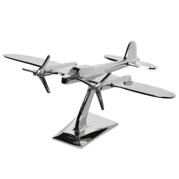 Small Nickel Aeroplane On StandCH Top Drawer Cork