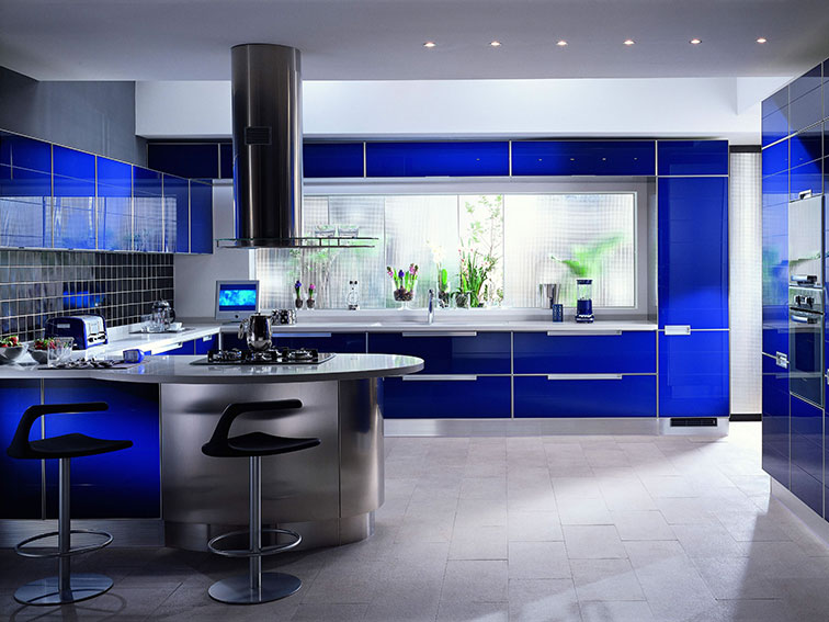 Impressive Blue Kitchen Designs