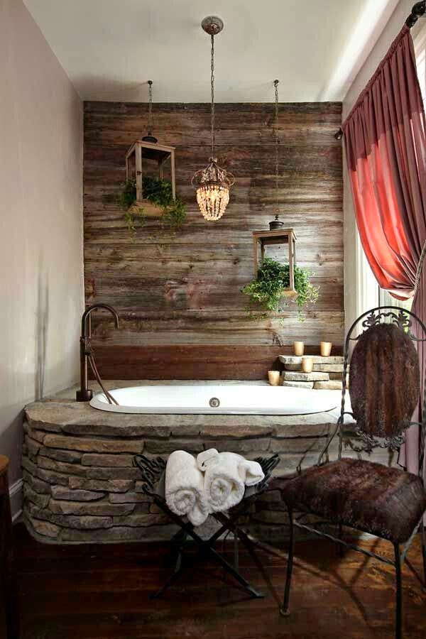 Rustic Plank Walls For A Warm Look Of The Bathroom Top Dreamer