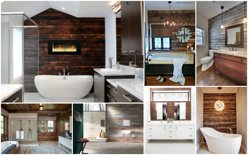 Rustic Plank Walls For A Warm Look Of The Bathroom Top Dreamer