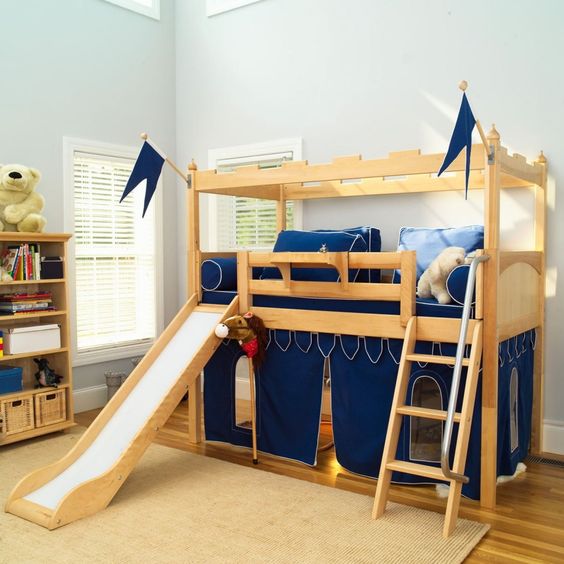 Dreamers Loft Bed With Slide at Susan Fairchild blog