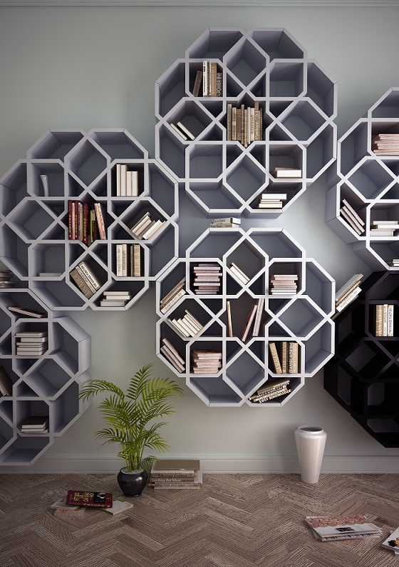 10 Creative Geometric Bookshelves That Will Grab Your Attention Top
