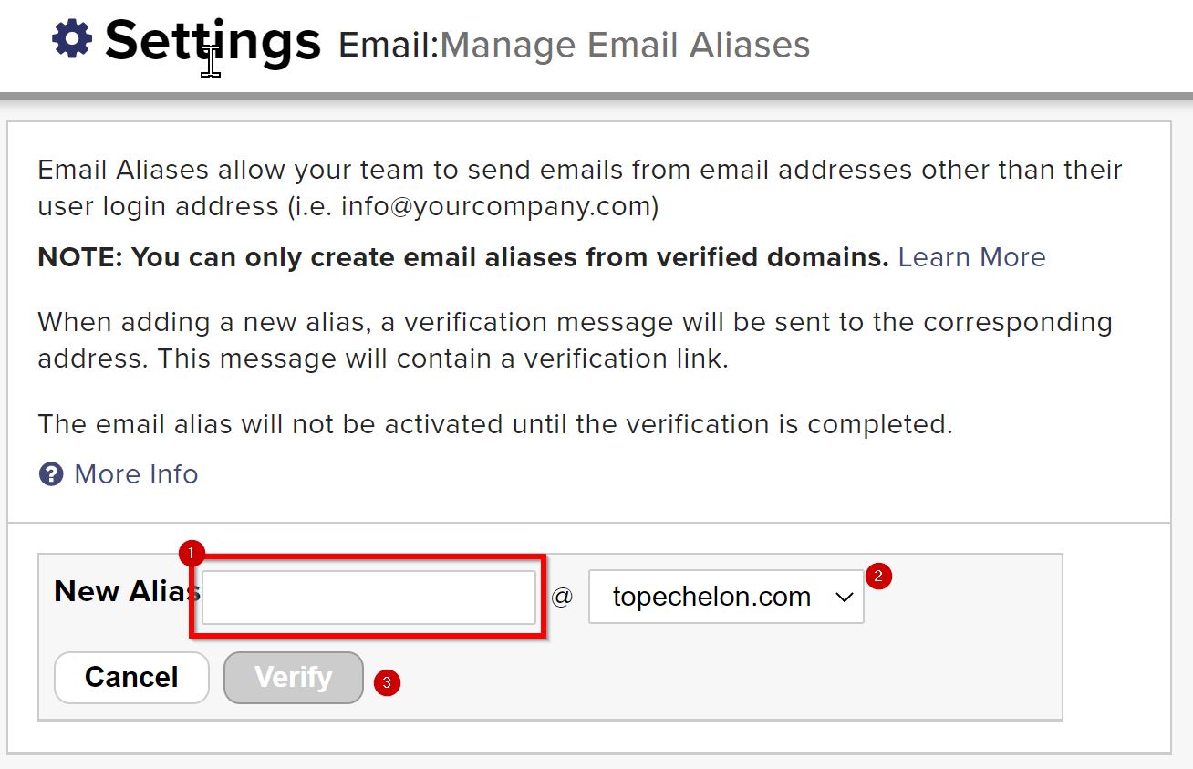 Email Aliases Top Echelon