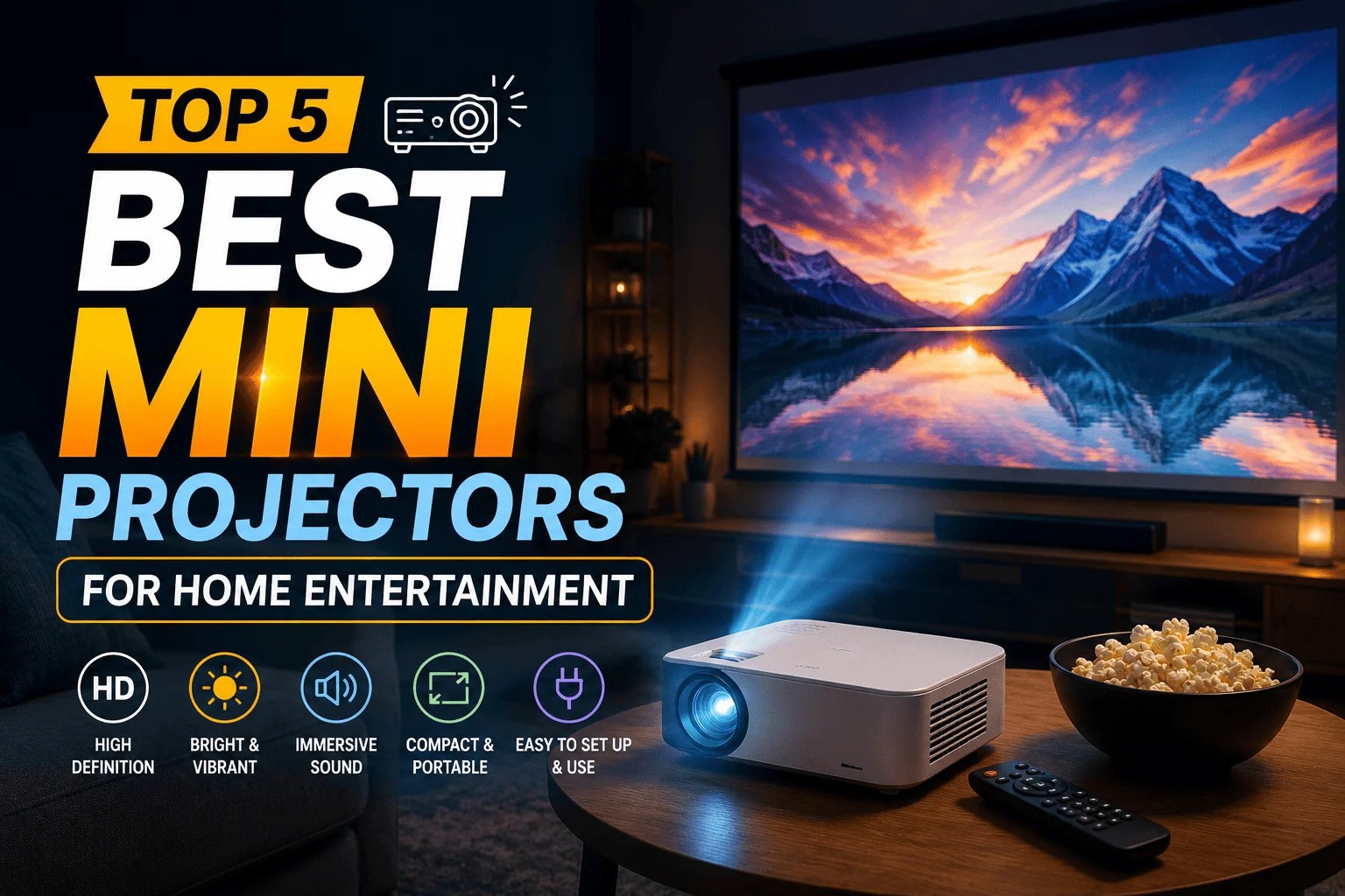 Top 5 Best Mini Projectors for Home Entertainment 2026