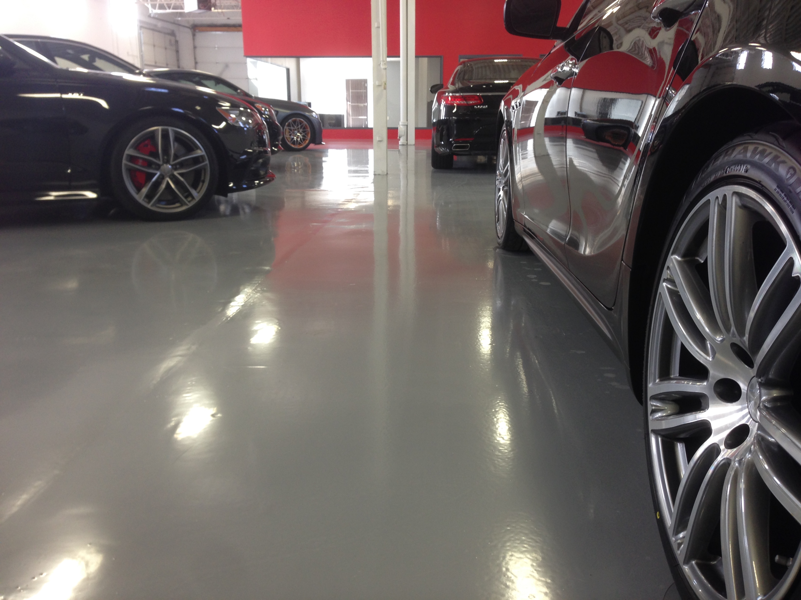 Epoxy Flooring for a car showroom in North York TOP FLOOR EPOXY