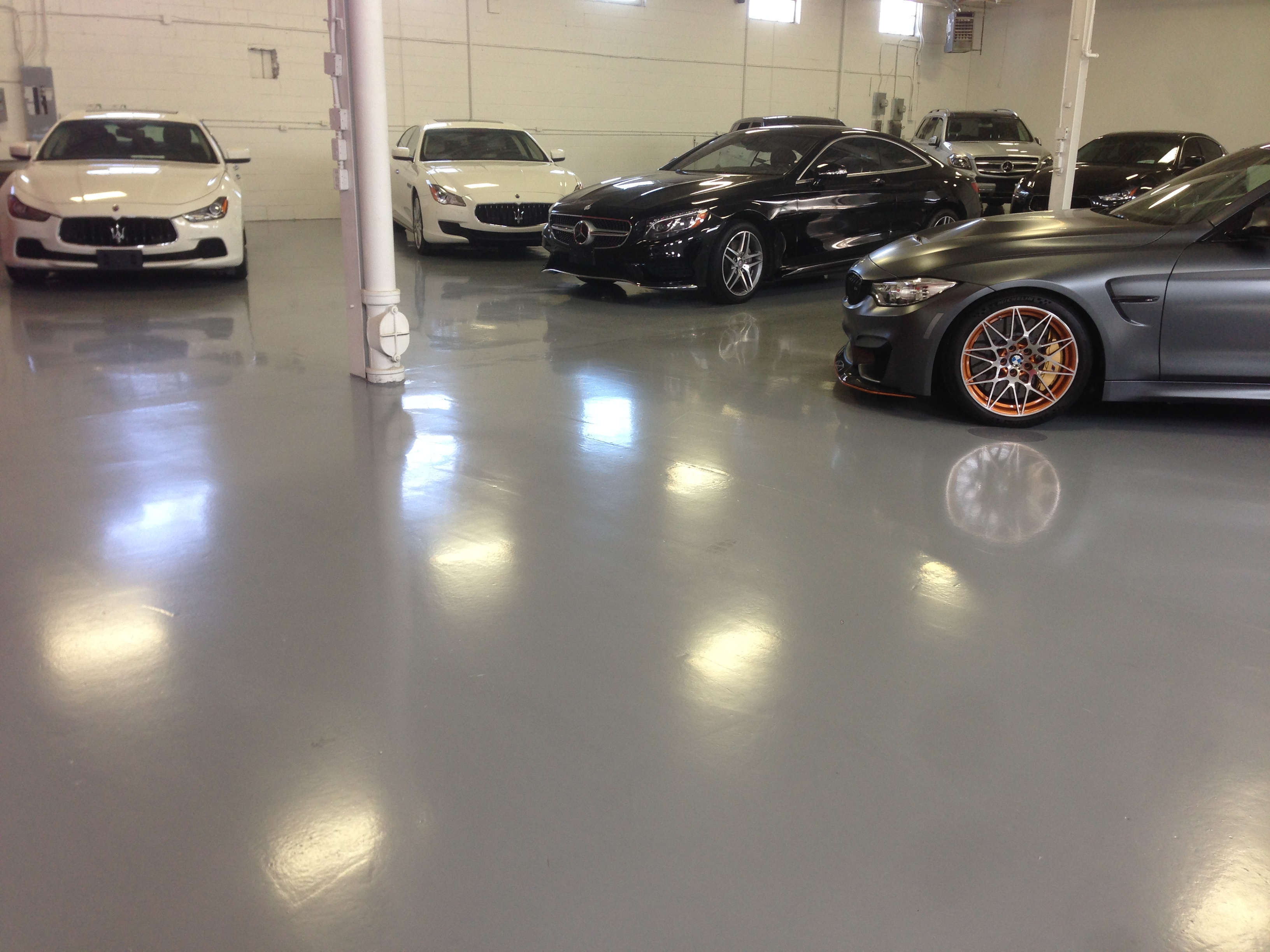 Epoxy Flooring for a car showroom in North York TOP FLOOR EPOXY