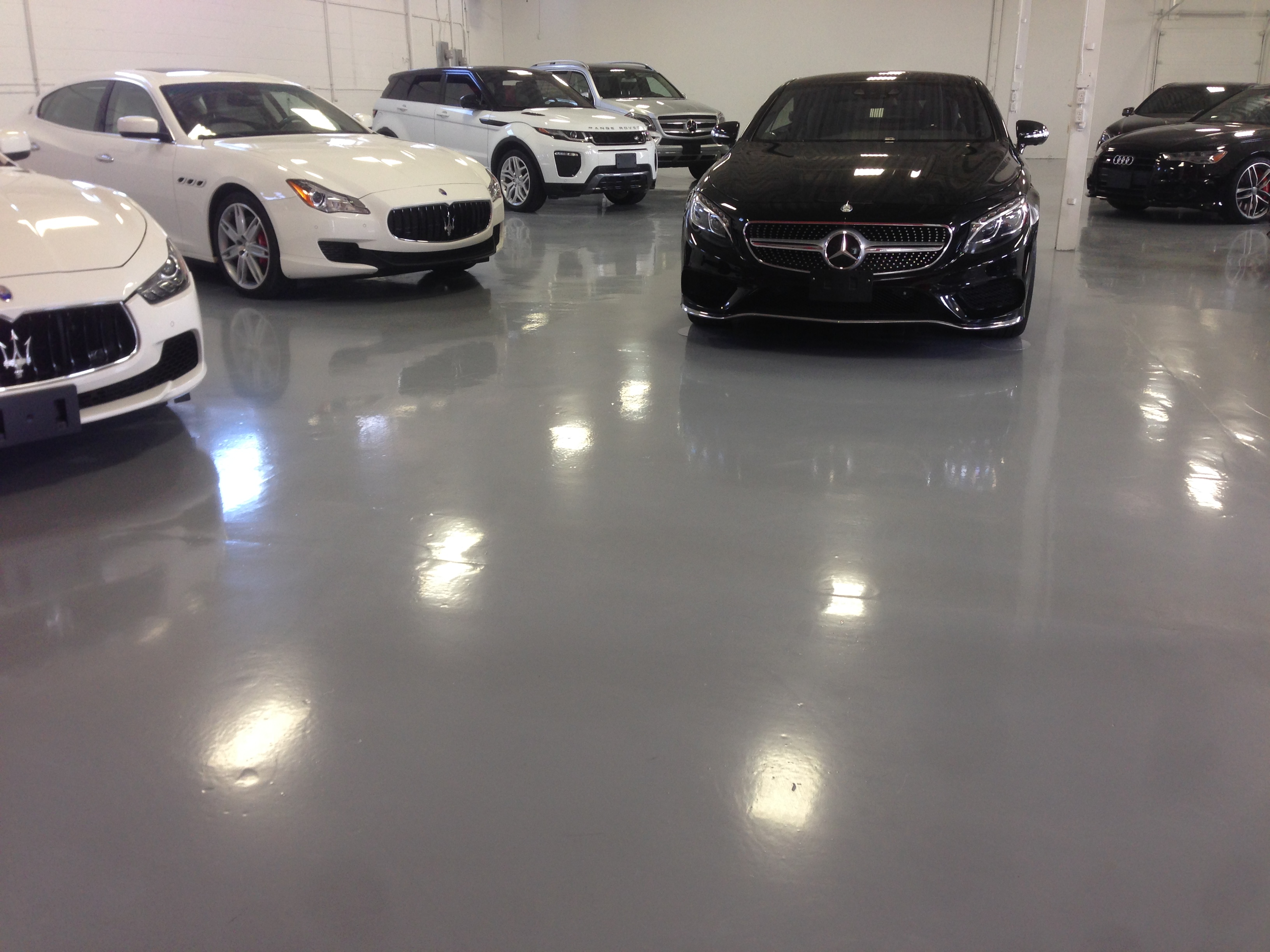Epoxy Flooring for a car showroom in North York TOP FLOOR EPOXY