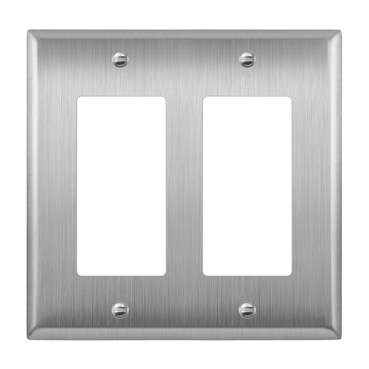 2Gang Stainless Steel Decorator Wall Plate TOPGREENER
