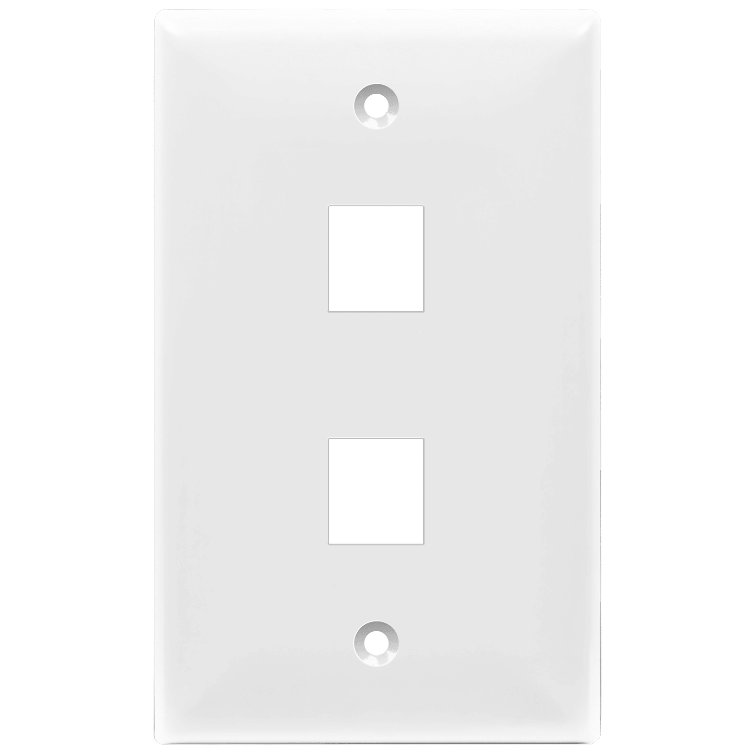 1Gang 2Port Keystone Jack Wall Plate White TOPGREENER