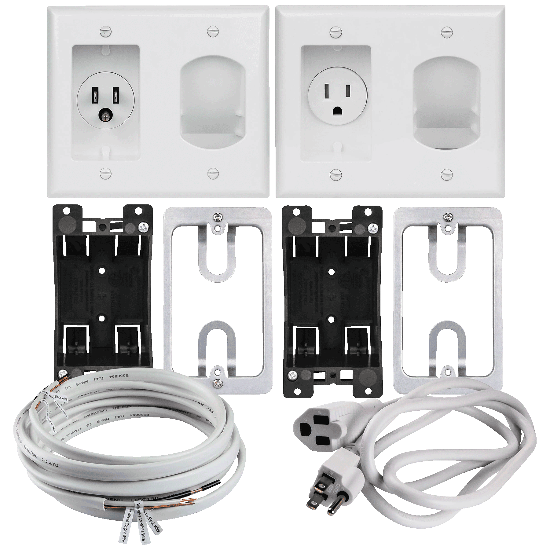 TOPGREENER 2Gang Recessed Cable Management System 49.99