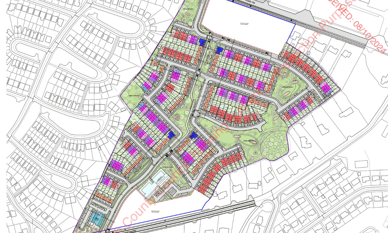 Plans lodged for major Mullingar housing development