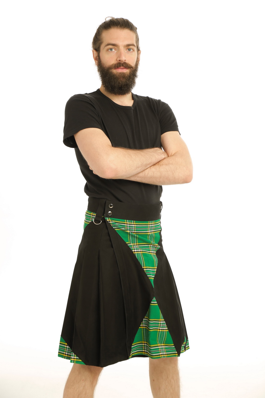 Irish National Tartan Hybrid Kilt EyeCatching X Design Topkilt