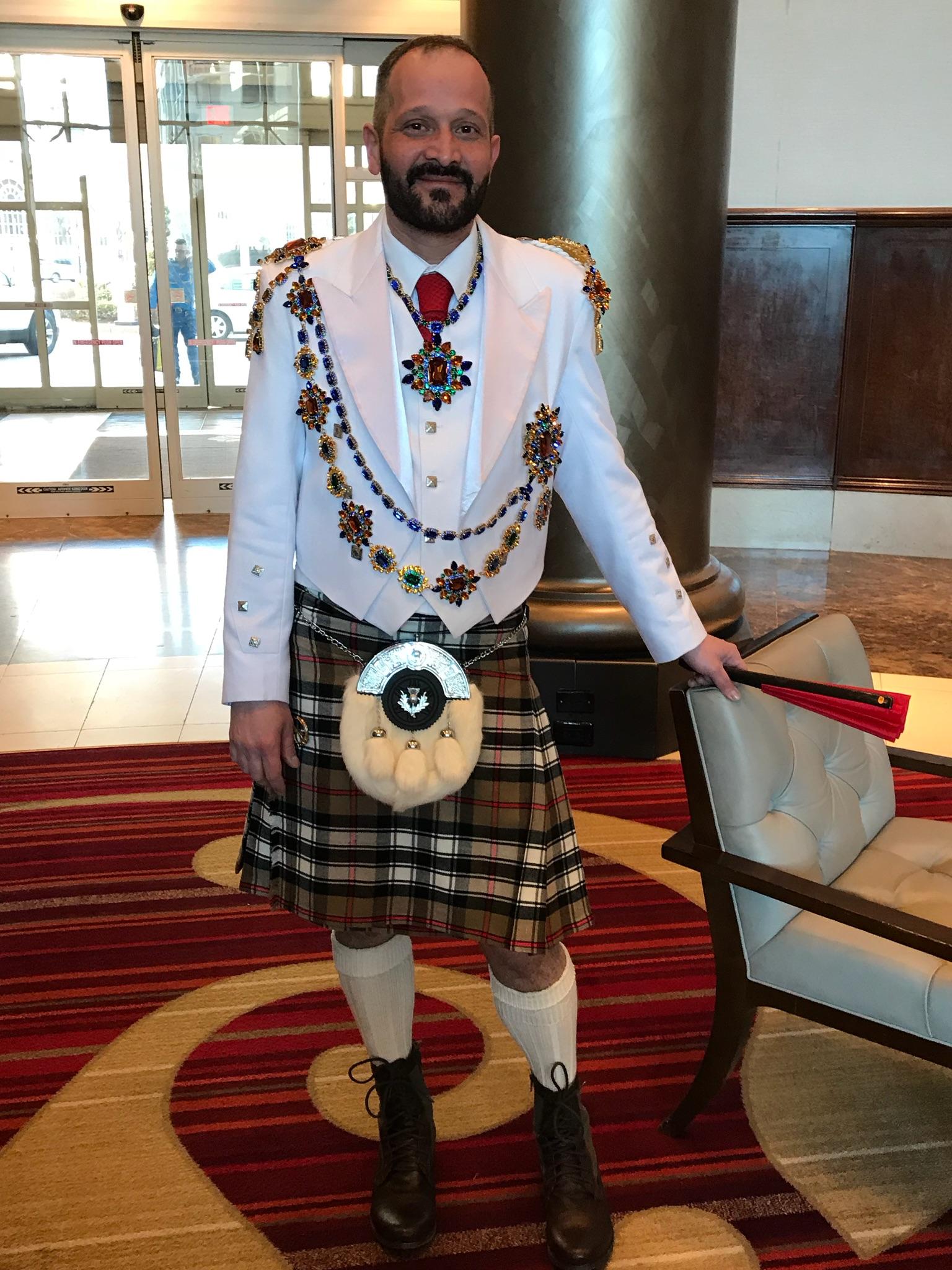 Thompson Camel Burberry Tartan 8 Yard Kilts in Perfect Fit