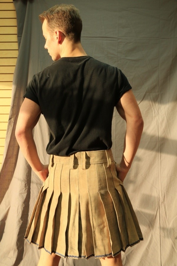 Modern Mens Bavarian Leather Kilt Custom Leather Kilts Top Kilt