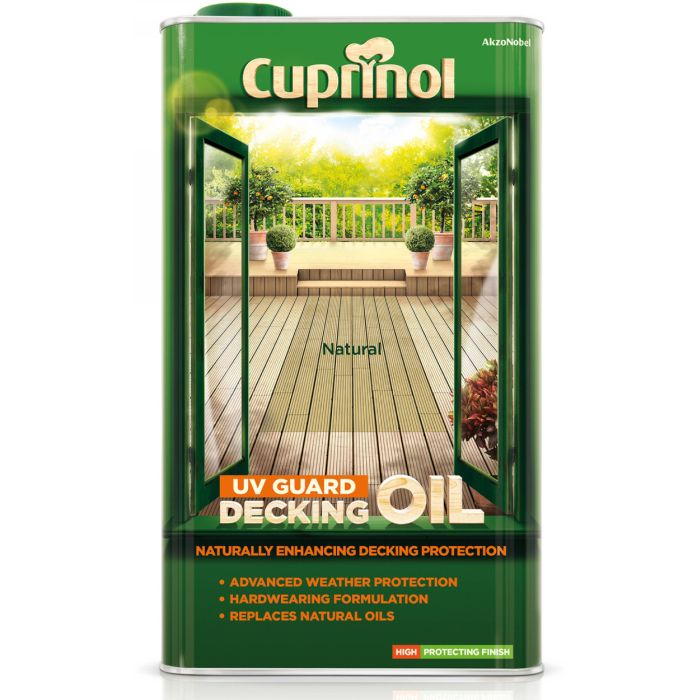 Topline Doyles.5lt Uv Guard Cuprinol Decking Oil Natural