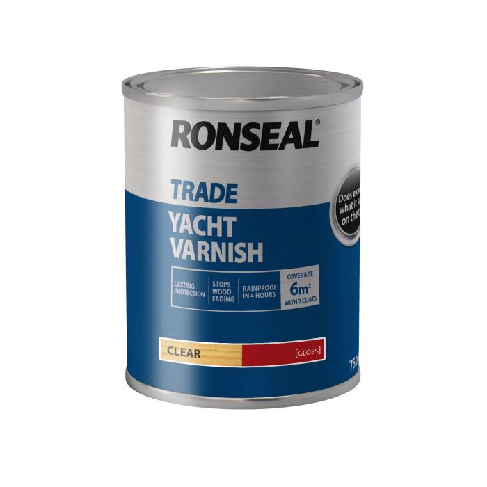 Topline Doyles.Ronseal 750ml Trade Yacht Varnish Gloss Clear