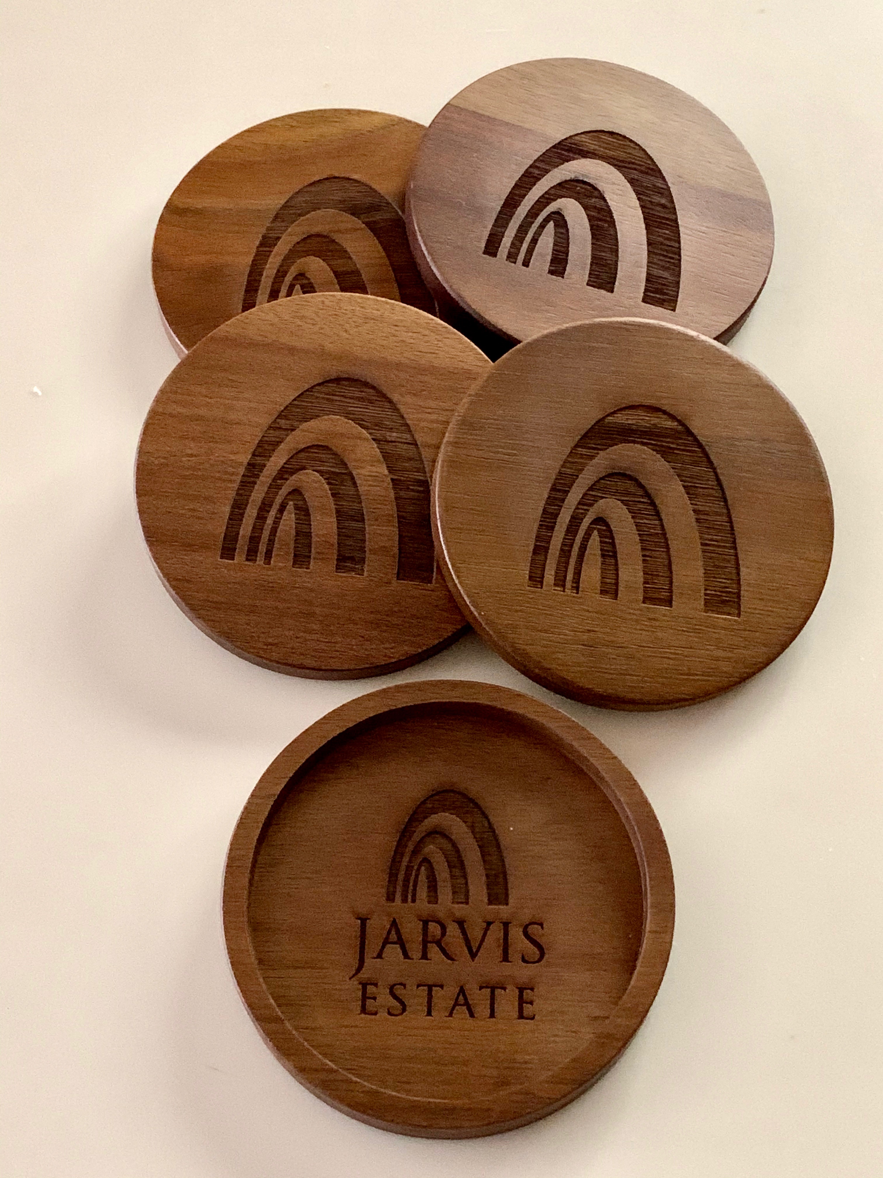 Acacia Wood/Glass Coaster TopNest Designs wholesale promotional