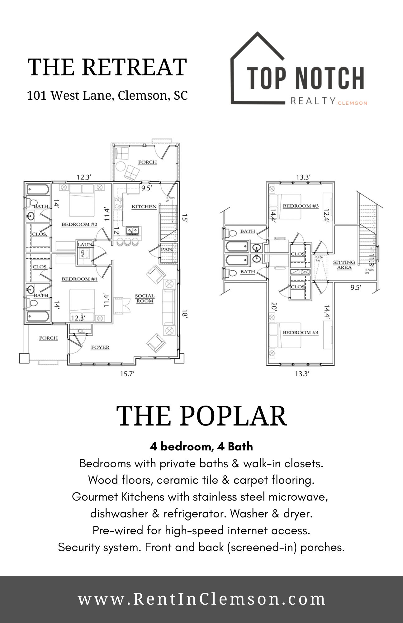 The Retreat Top Notch Realty Clemson