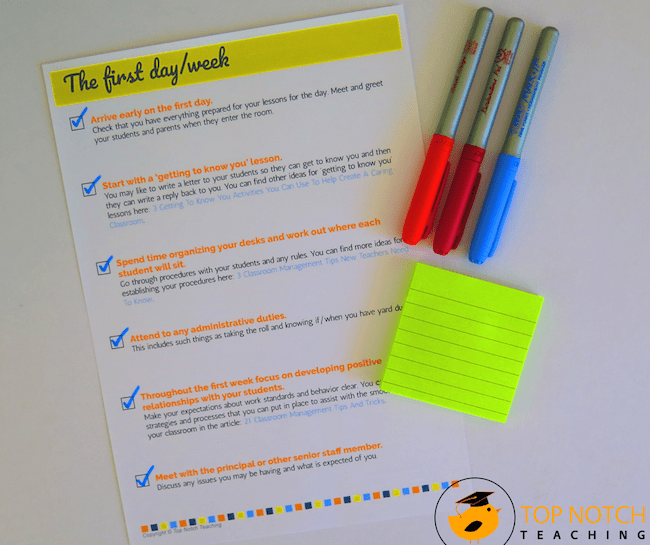 What Do New Teachers Need? The Essentials Checklist Top Notch Teaching