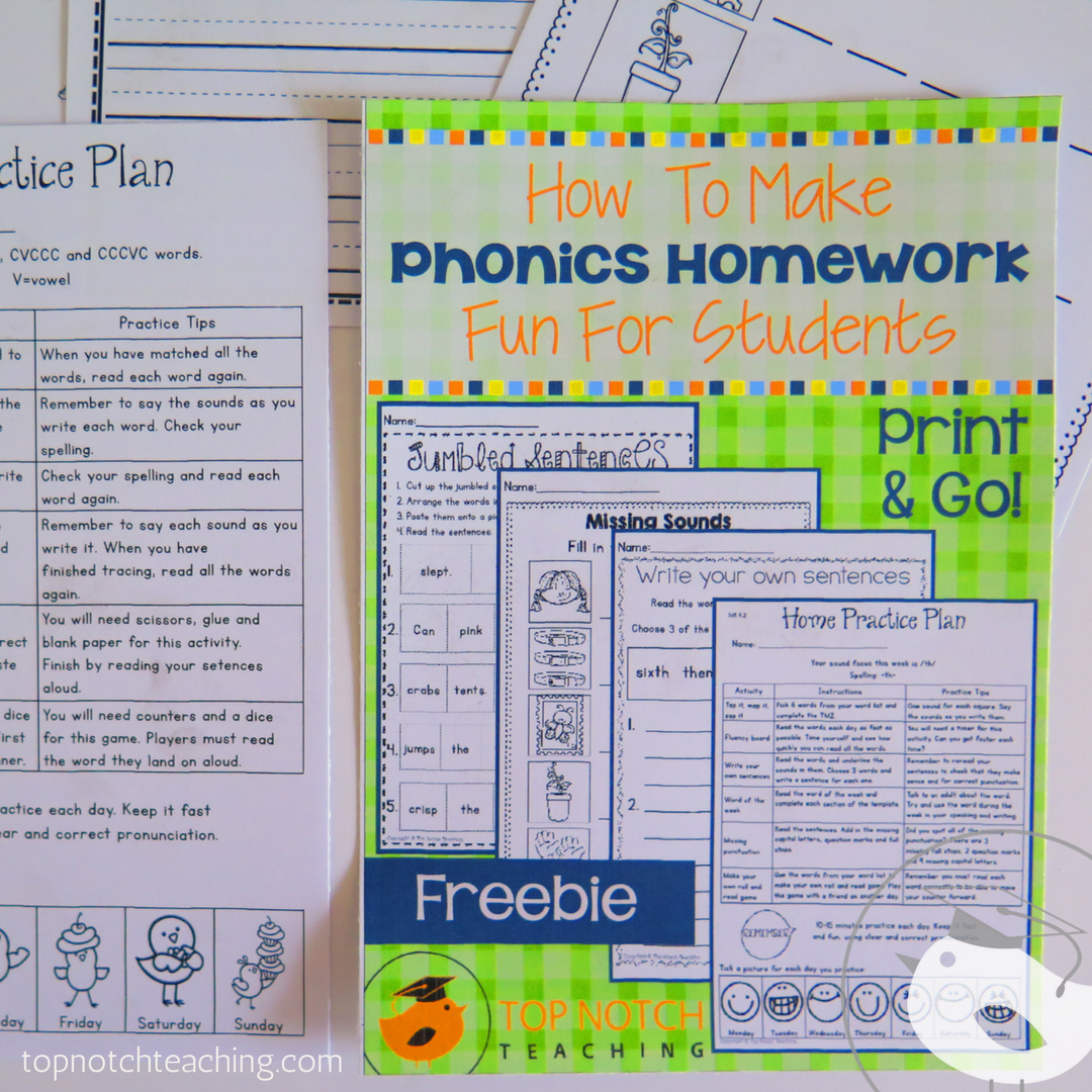 How To Make Phonics Homework Fun For Students Top Notch Teaching