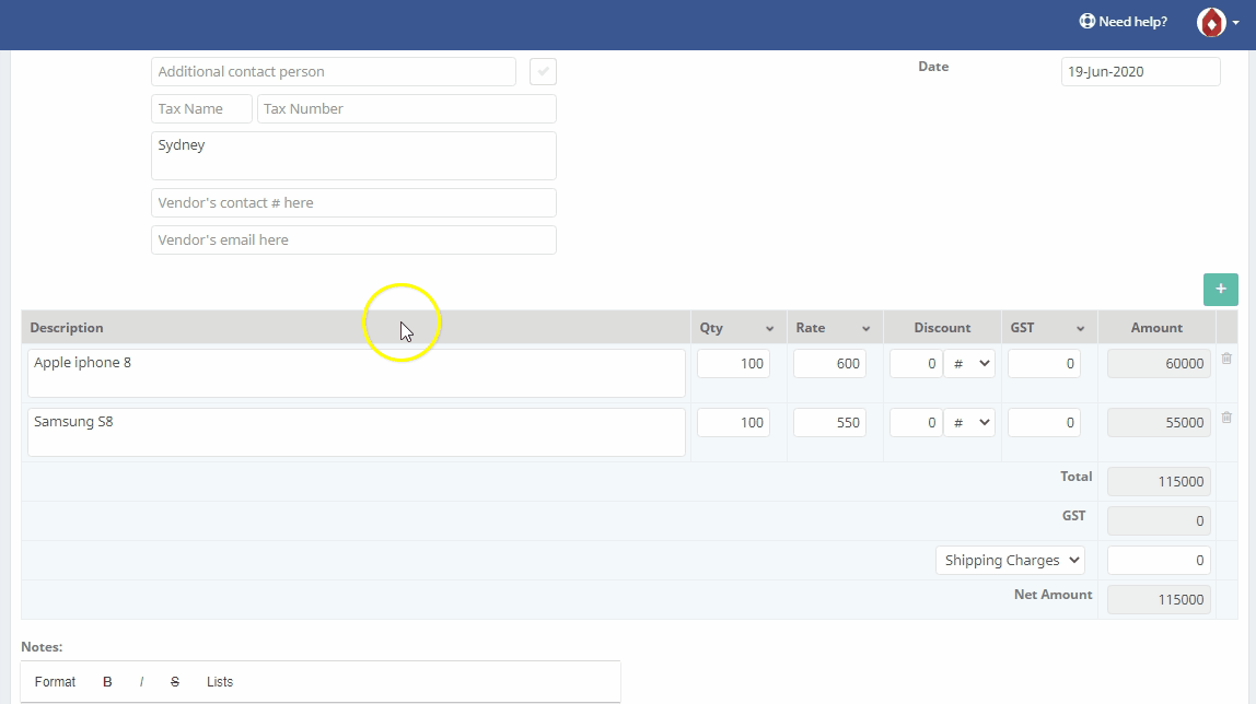 Australia Purchase Form Purchase Order Template Australia