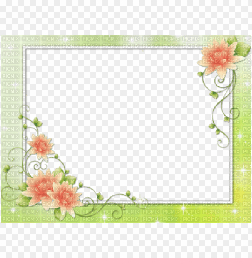 ♥Glitter Frame♥ - Border Flower Design Png Image With Transparent Background | Toppng