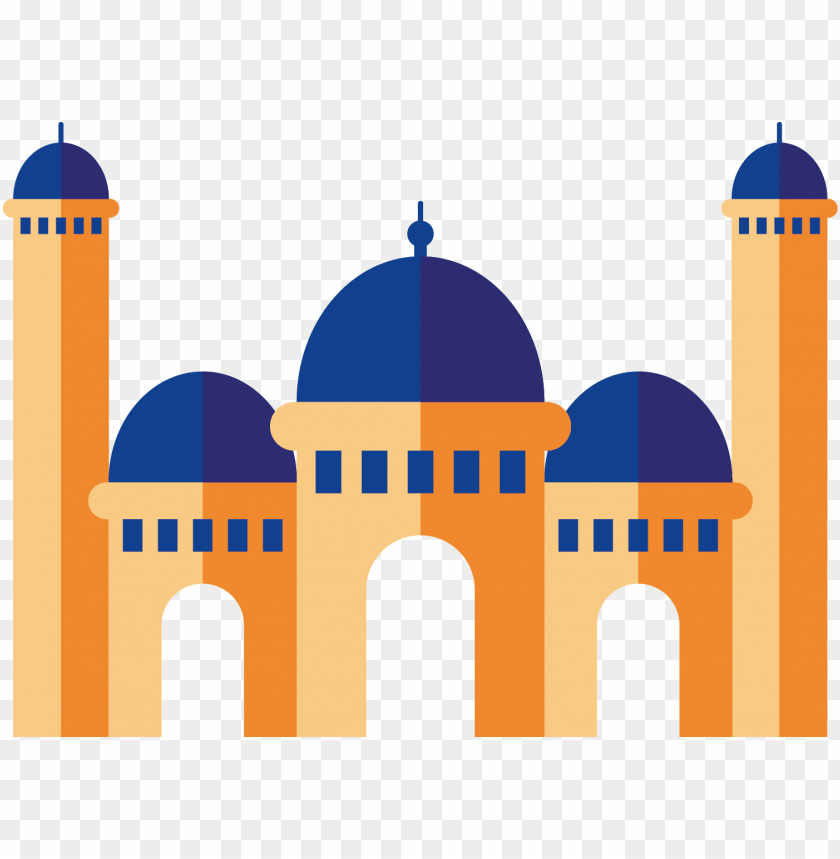 Vektor kopi Vektor Masjid Berwarna