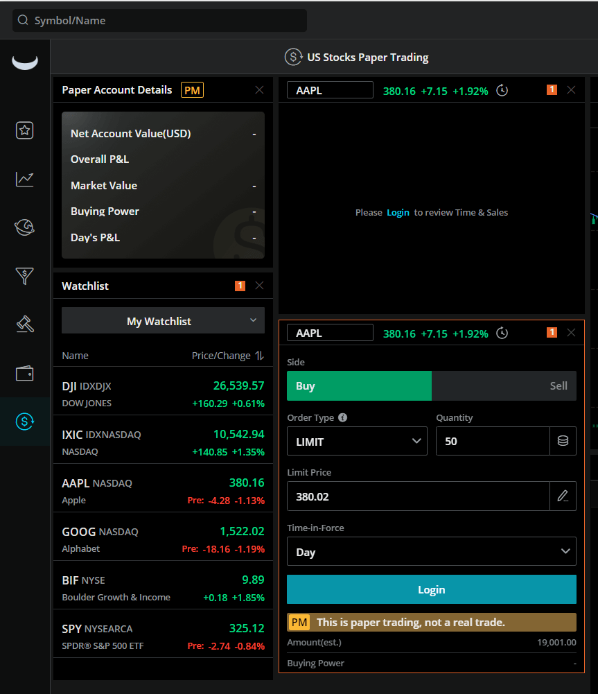 WeBull Limit and StopLoss Orders on Stocks 2020