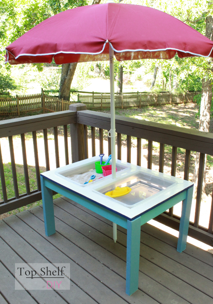 DIY Convertible Sand and Water Table with Beer Cooler Option Top