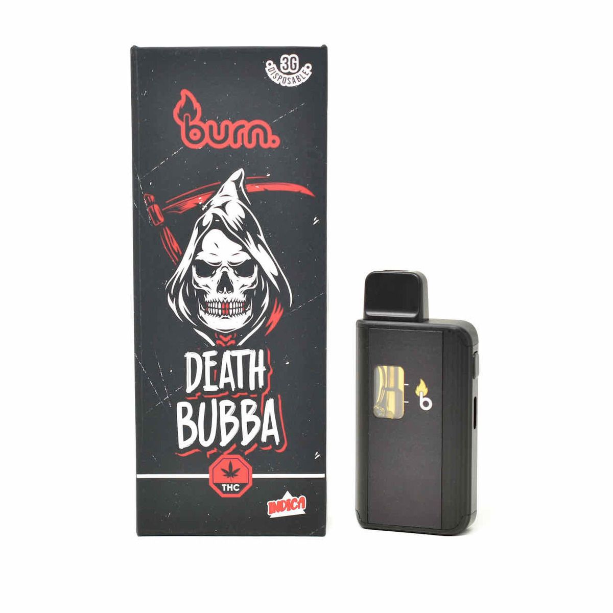 Burn Disposable Vapes Death Bubba (Indica) (3 Gram) Top Shelf Express