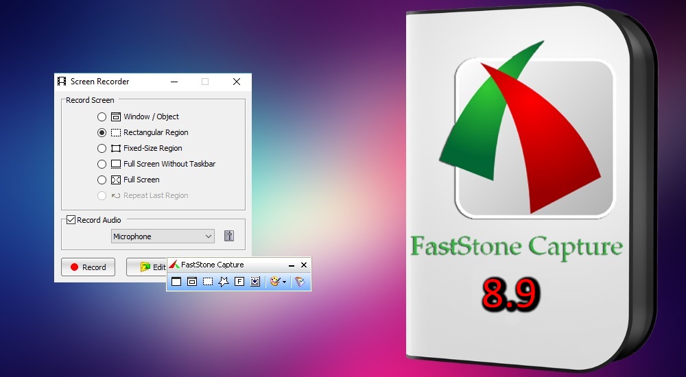 FastStone Capture 8.9 расширил инструменты и опции под Windows 10