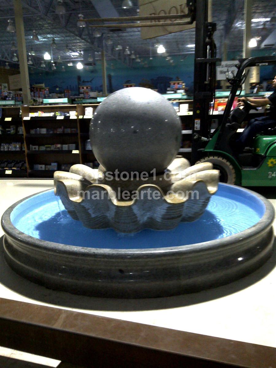 FryInstallNew1 Indoor Stone Water Fountains Top Stone