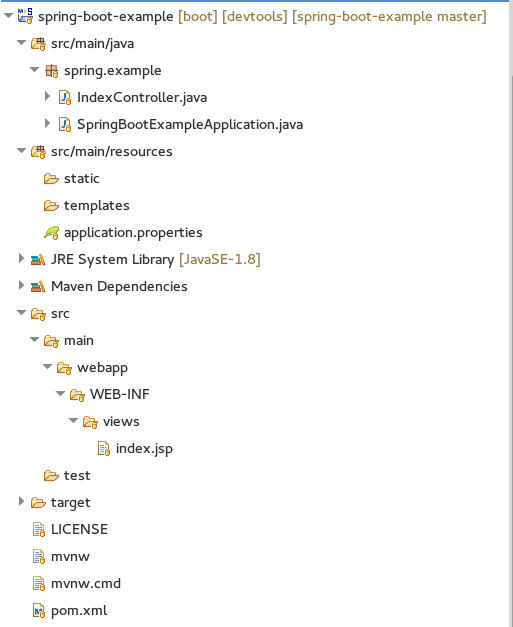 Simple Spring Boot/MVC example