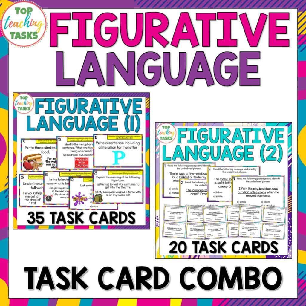 Figurative Language Activities Task Cards COMBO - Top Teaching Tasks