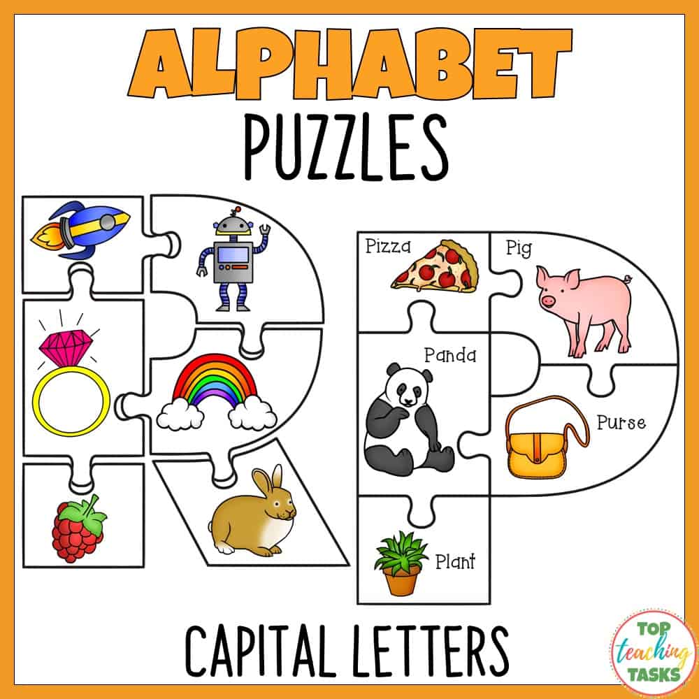 Alphabet Puzzles Capital Letters | Beginning Sounds | Top Teaching Tasks