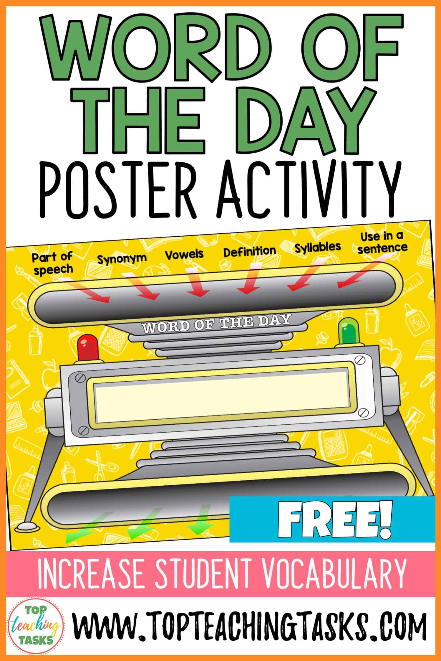 Improving Student Vocabulary: Free Word of the Day Activity - Top