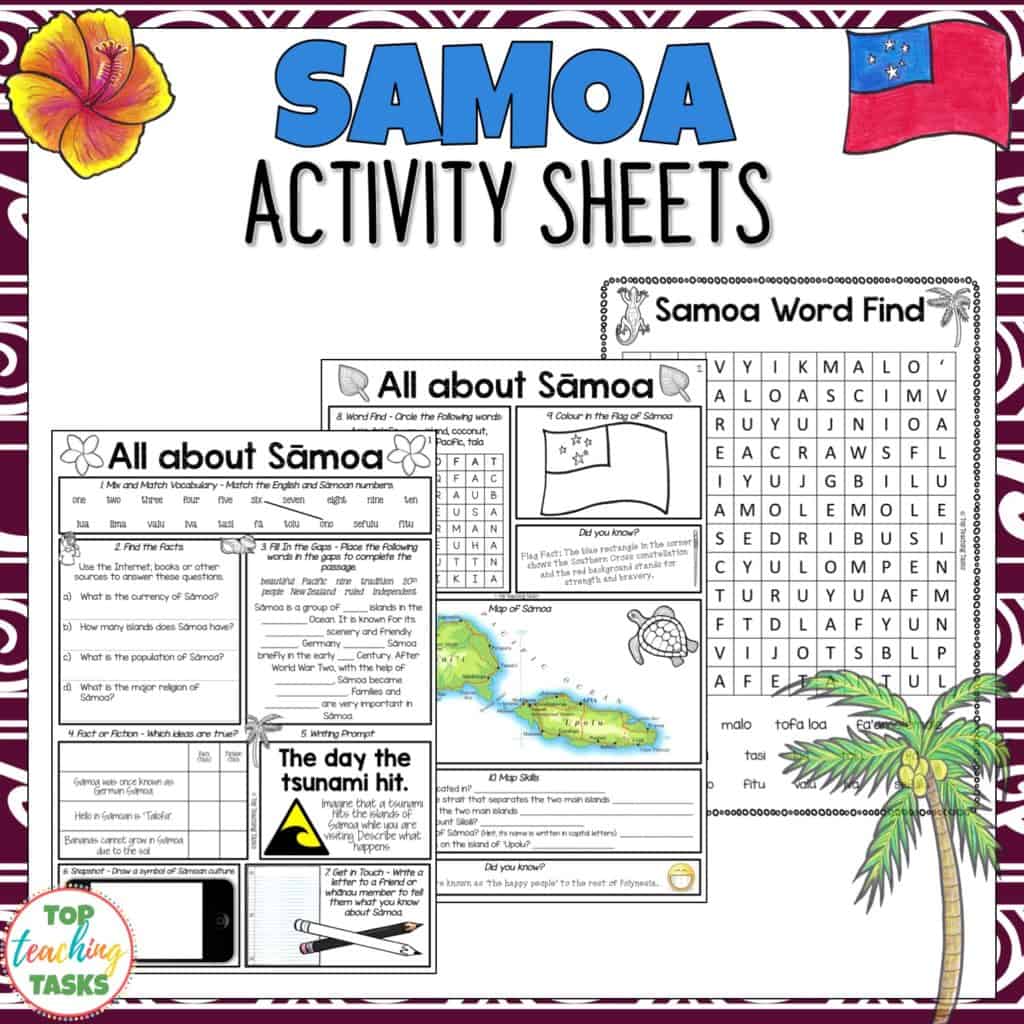 Samoa Reading and Writing Activities Pacific Islands Top Teaching Tasks