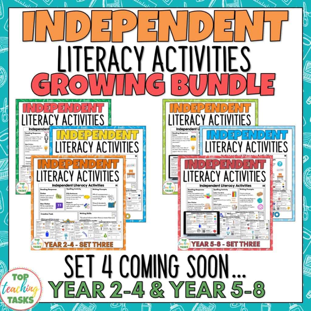 Independent Literacy Activities Year 24 Set Three Spelling and