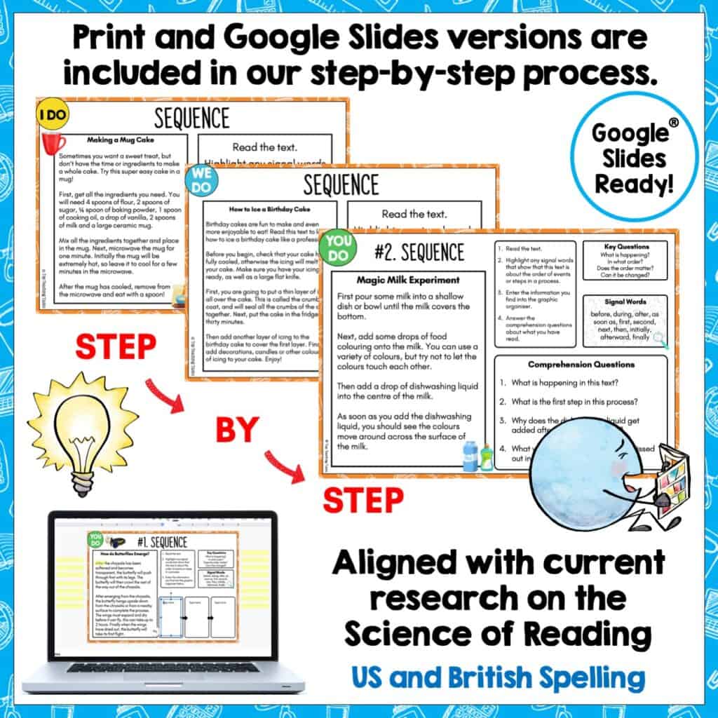 Sequence Text Structure Passages, Graphic Organisers and Posters Top Teaching Tasks