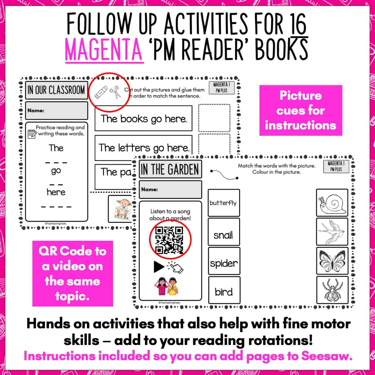 Magenta Level 1 PM Reader Activities Top Teaching Tasks