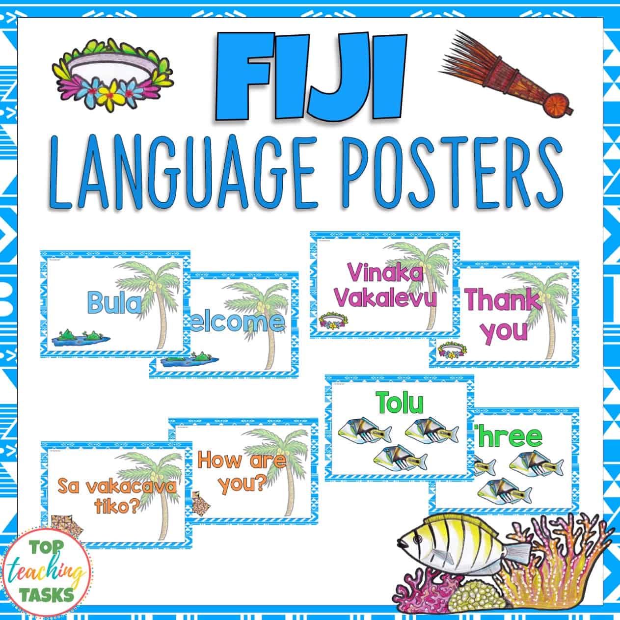Fiji Reading Writing and Classroom Display BUNDLE Pacific Islands