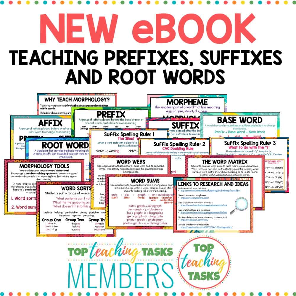 Using Morphology to Teach Vocabulary Top Teaching Tasks