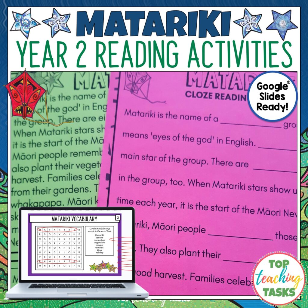 Matariki Reading Comprehension and Literacy Activities Year 24 Bundle Top Teaching Tasks