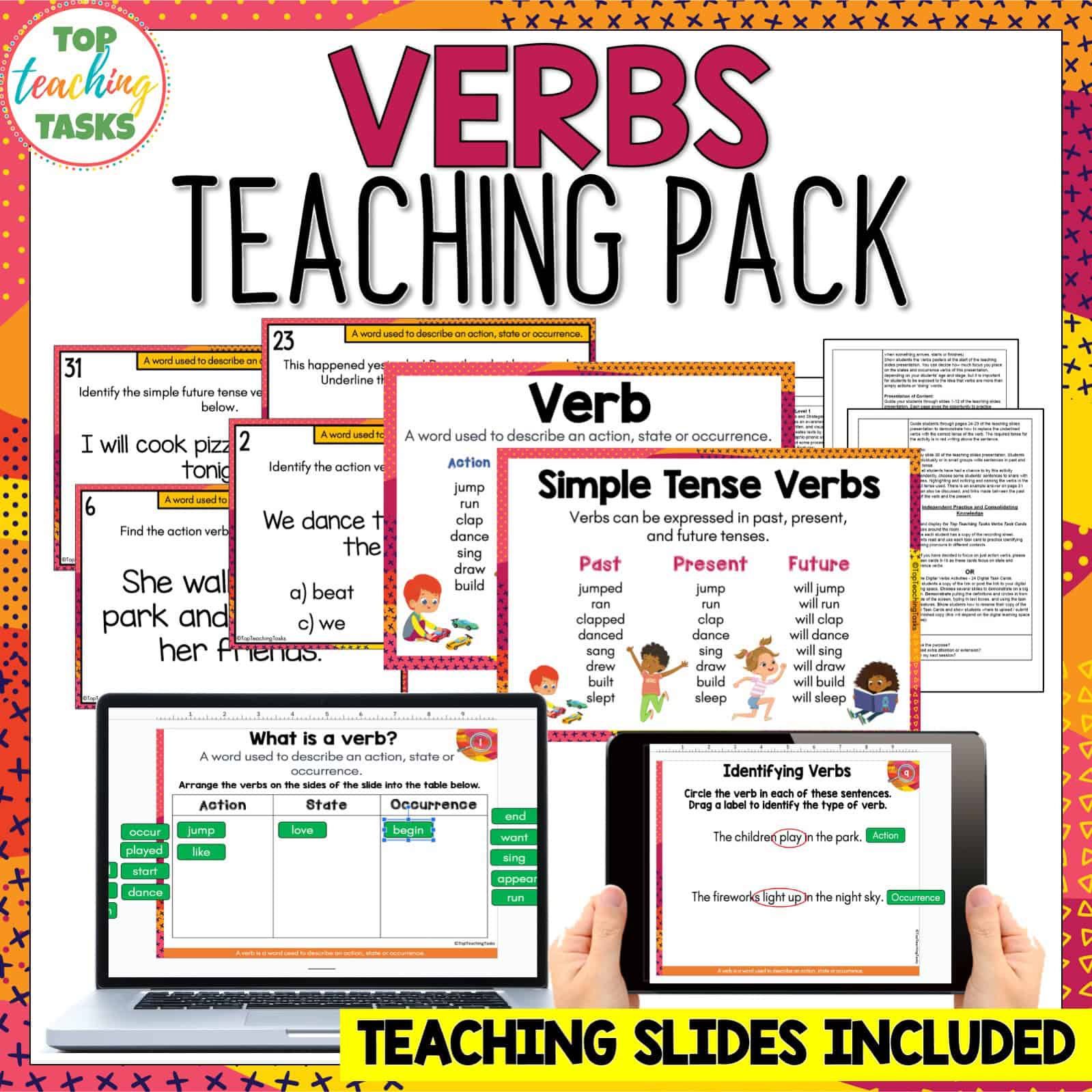 Subject, Verb and Object Teaching Pack Grammar Print and Digital