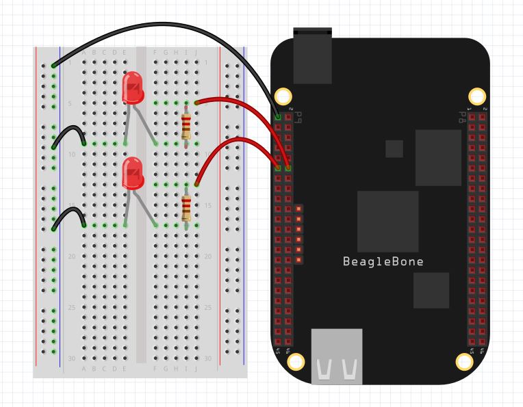 Beaglebone Black LED Circuit | Technology Tutorials