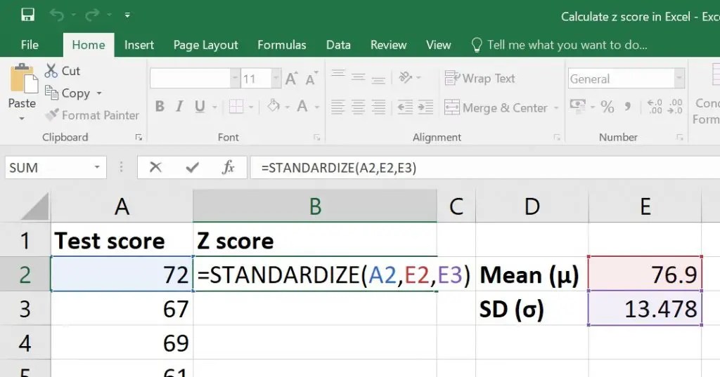 How To Easily And Quickly Calculate Z Scores In Excel